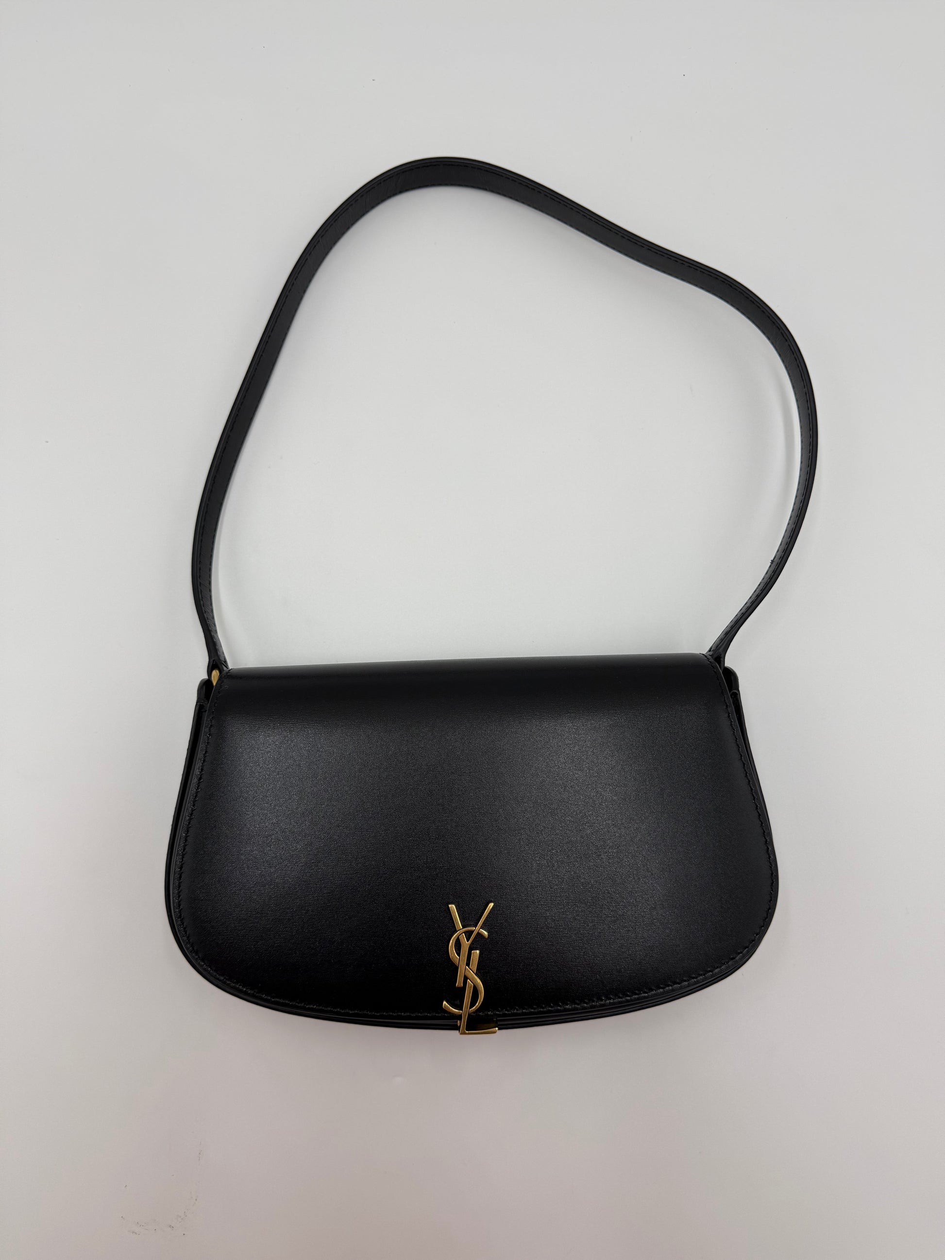 Saint Laurent Borsa Voltaire Mini in Pelle Liscia Nera - Pally Vintage Closet