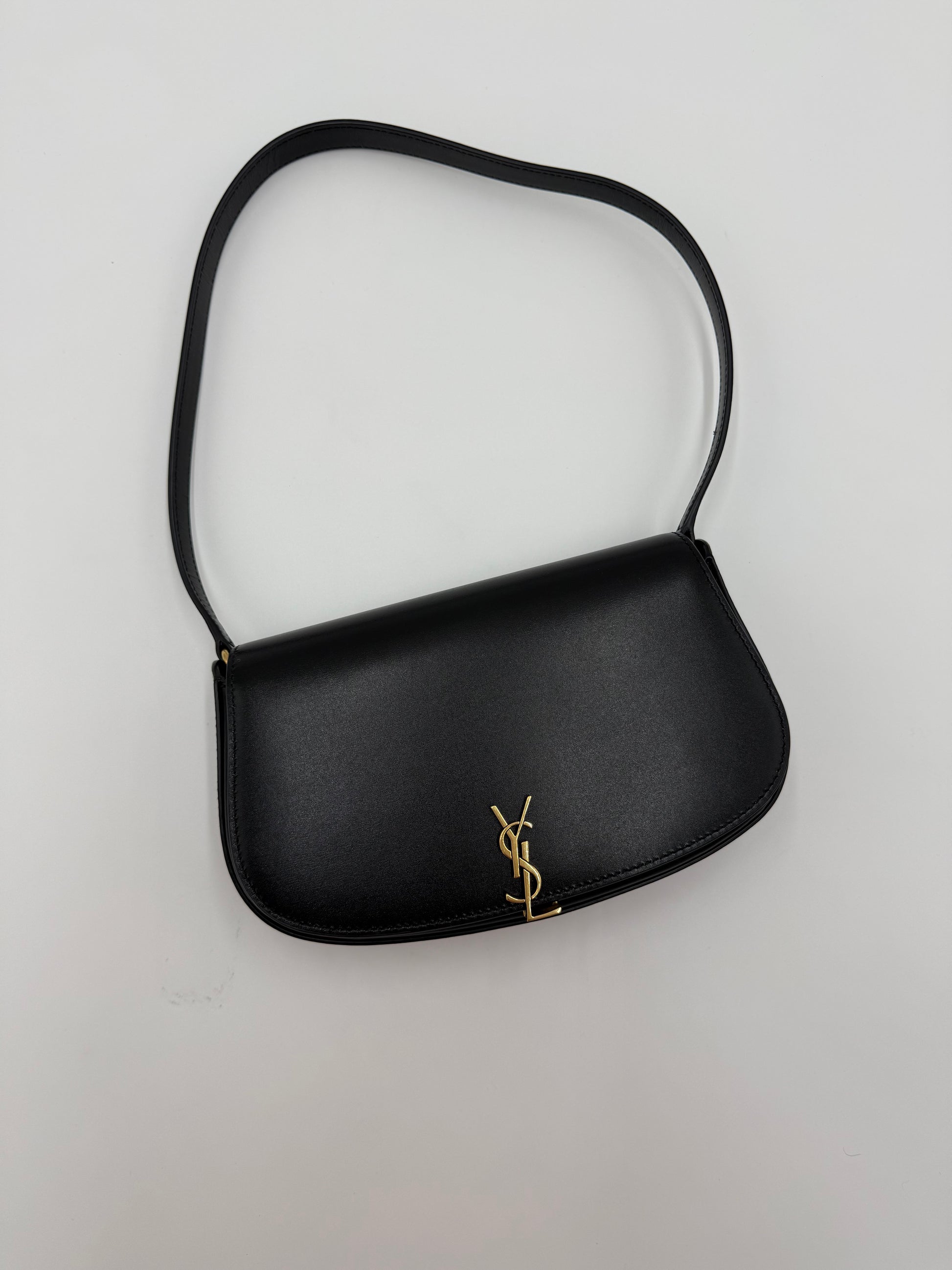 Saint Laurent Borsa Voltaire Mini in Pelle Liscia Nera - Pally Vintage Closet