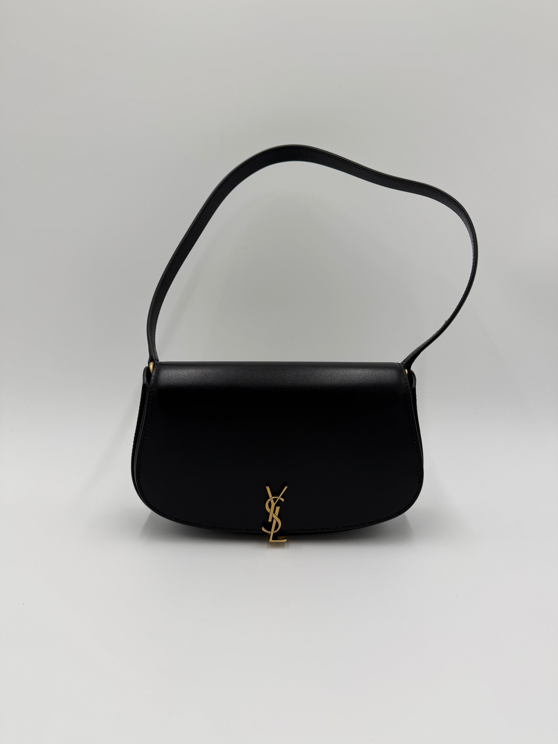 Saint Laurent Borsa Voltaire Mini in Pelle Liscia Nera - Pally Vintage Closet