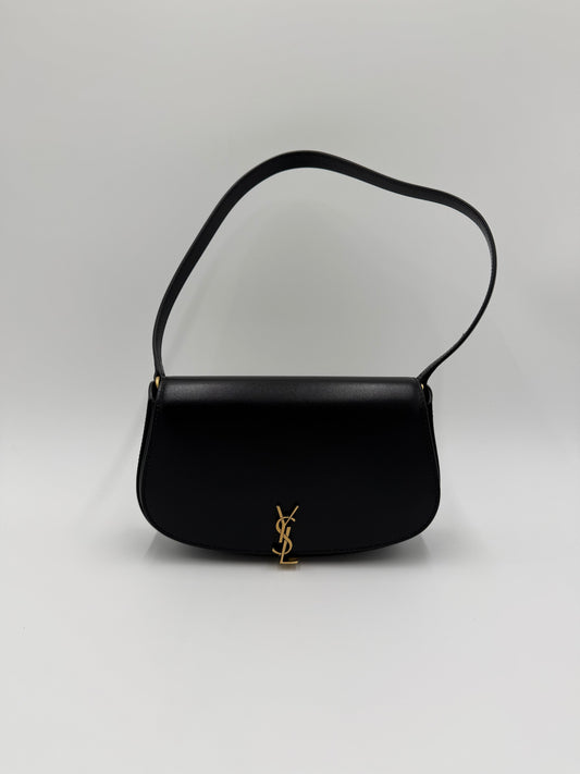 Saint Laurent Borsa Voltaire Mini in Pelle Liscia Nera - Pally Vintage Closet