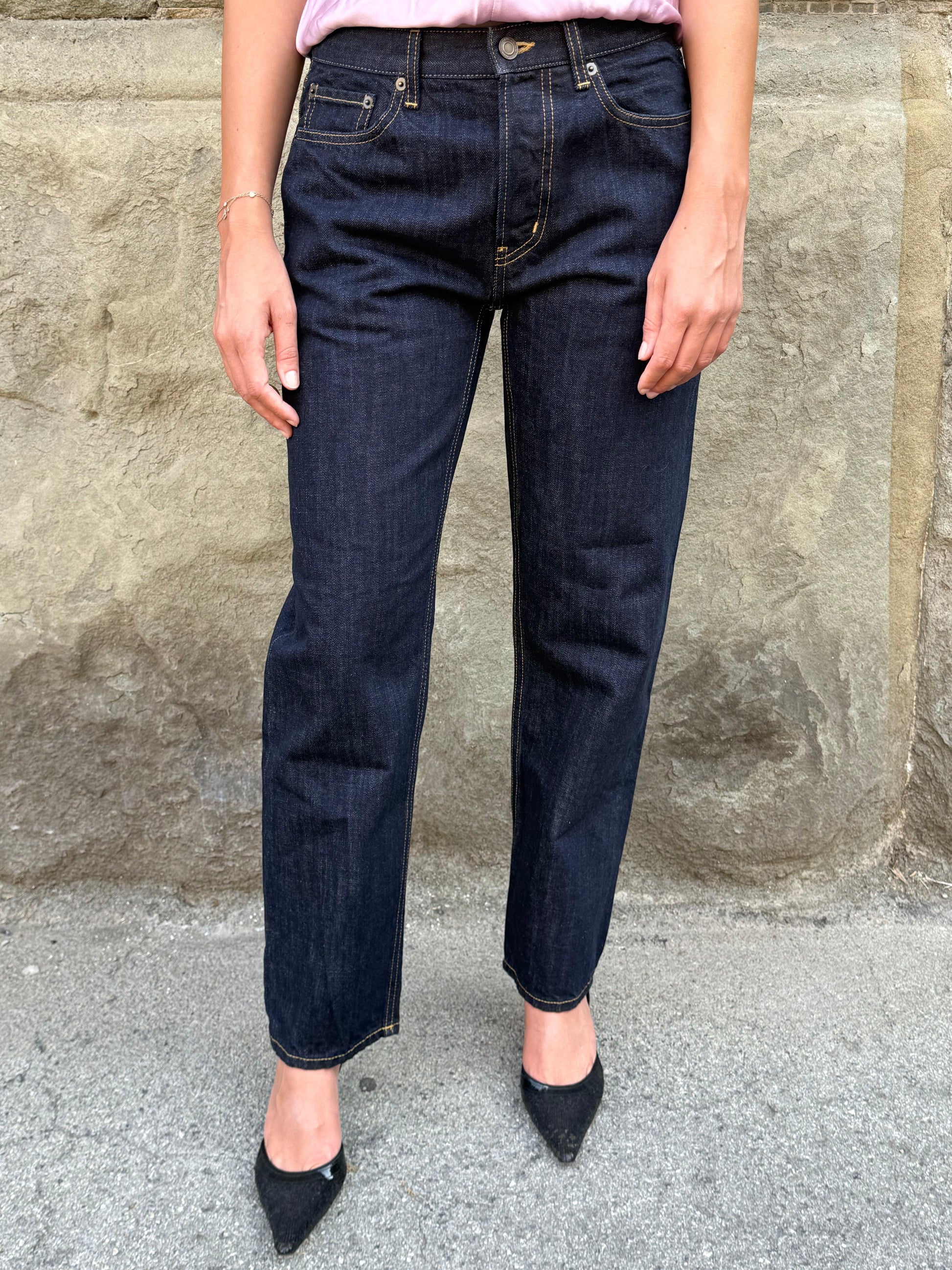 Saint Laurent Jeans Dritti "90's" in Denim Blu Scuro - Pally Vintage Closet