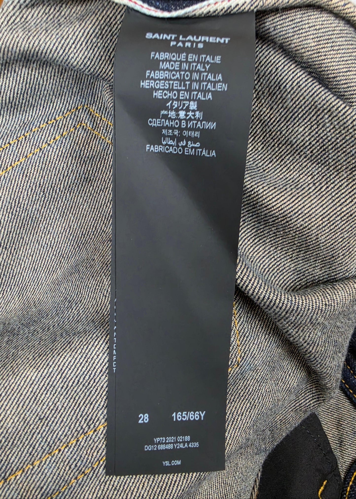 Saint Laurent Jeans Dritti "90's" in Denim Blu Scuro - Pally Vintage Closet