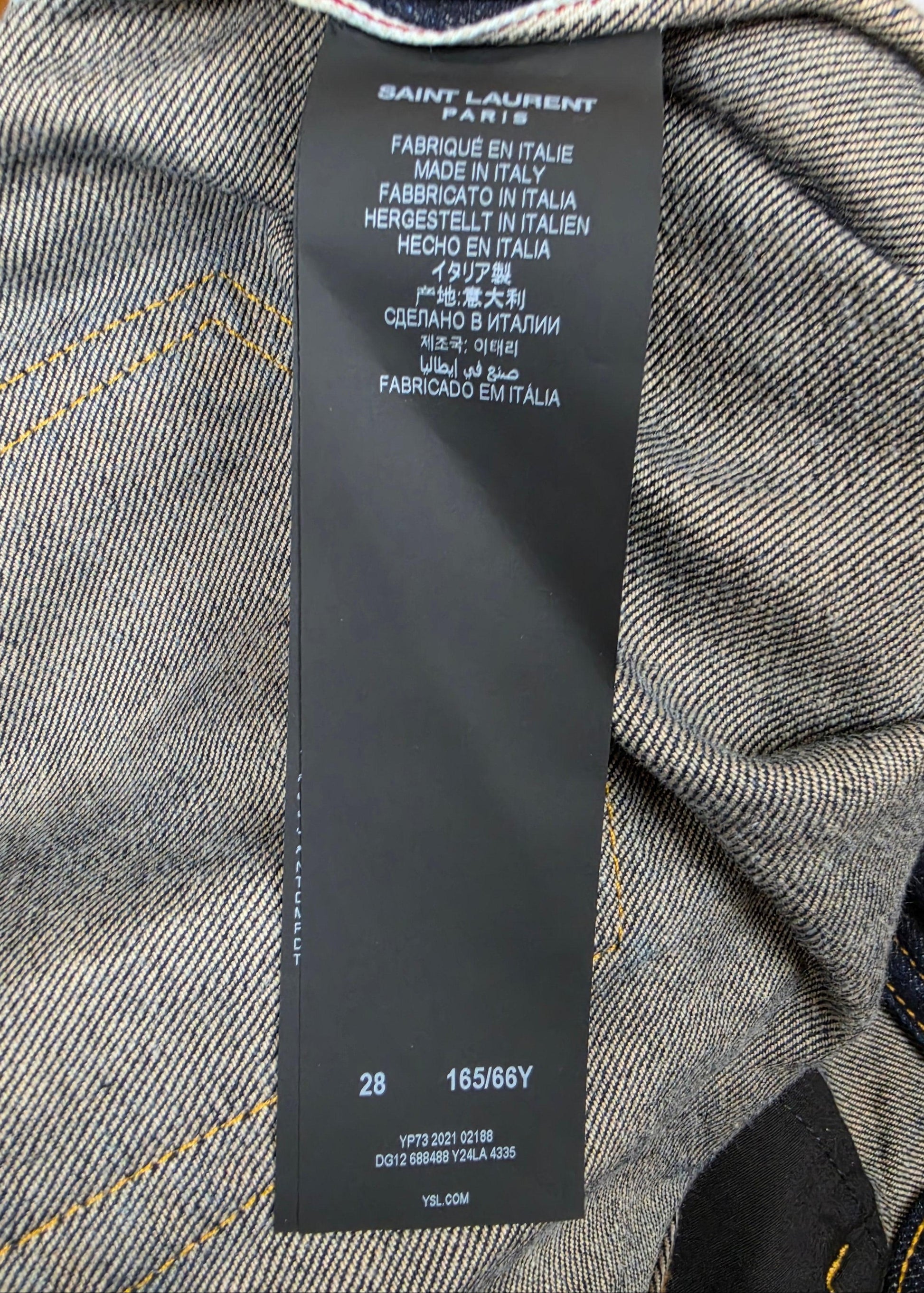 Saint Laurent Jeans Dritti "90's" in Denim Blu Scuro - Pally Vintage Closet