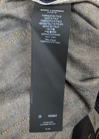 Saint Laurent Jeans Dritti "90's" in Denim Blu Scuro - Pally Vintage Closet
