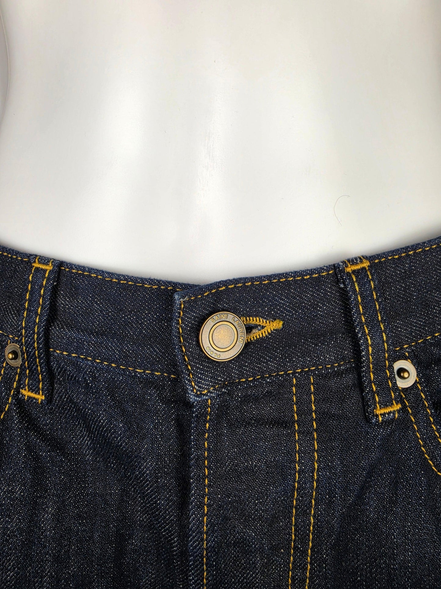 Saint Laurent Jeans Dritti "90's" in Denim Blu Scuro - Pally Vintage Closet