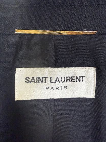 Saint-Laurent-Mantella-Strutturata-a-Blazer-Nera-69400494047556 - Pally Vintage Closet