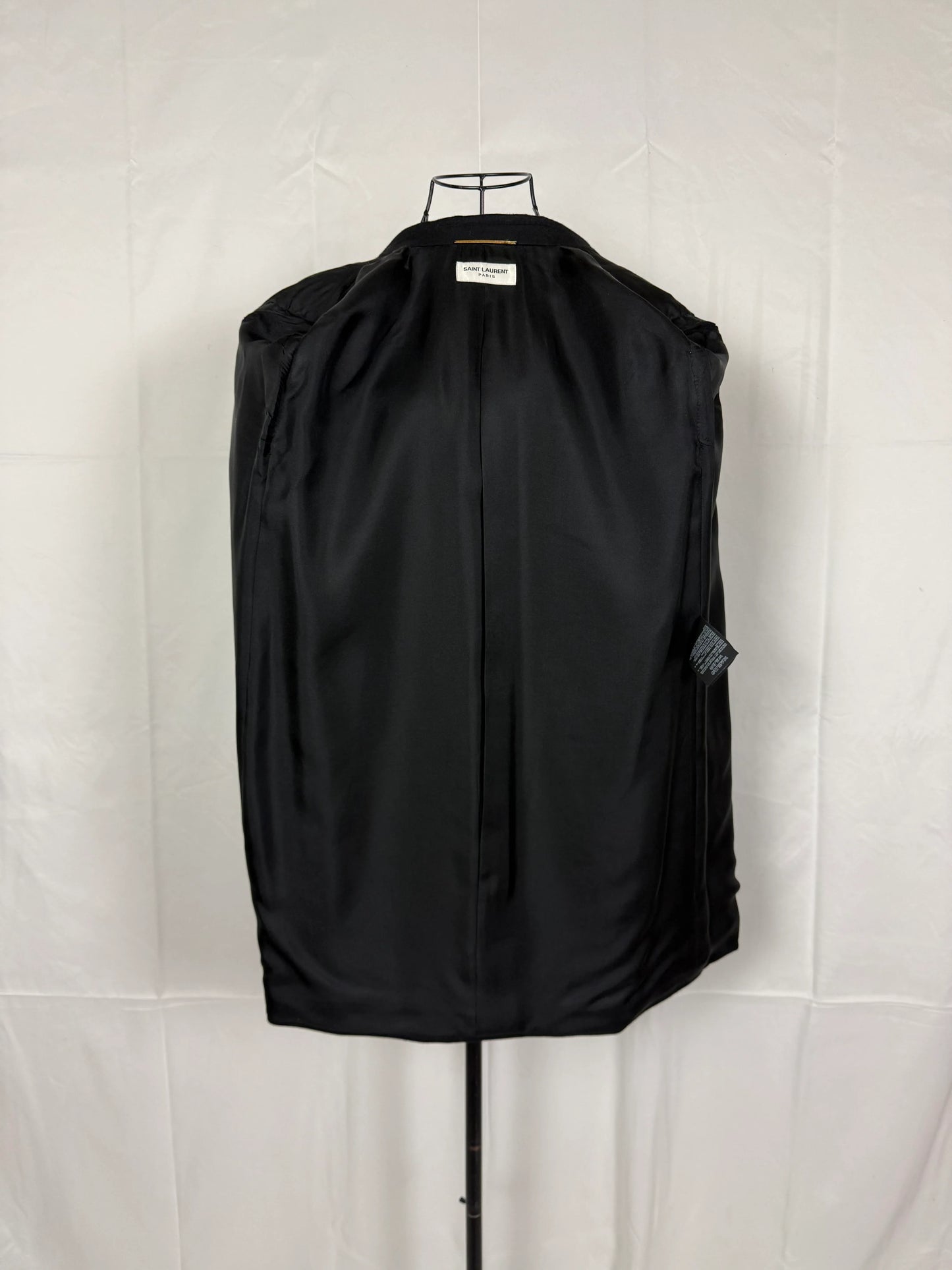 Saint-Laurent-Mantella-Strutturata-a-Blazer-Nera-69400494080324 - Pally Vintage Closet