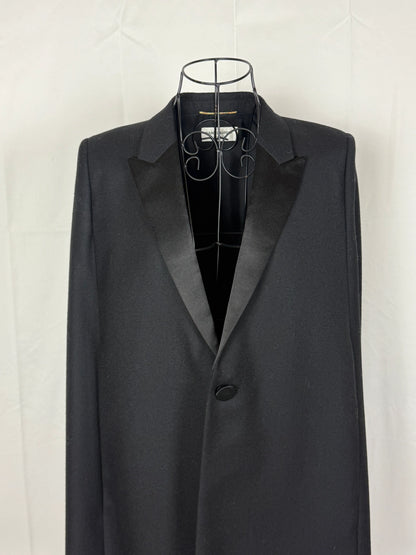 Saint-Laurent-Mantella-Strutturata-a-Blazer-Nera-69400494244164 - Pally Vintage Closet