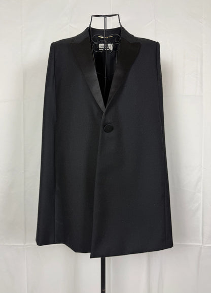 Saint-Laurent-Mantella-Strutturata-a-Blazer-Nera-69400494276932 - Pally Vintage Closet