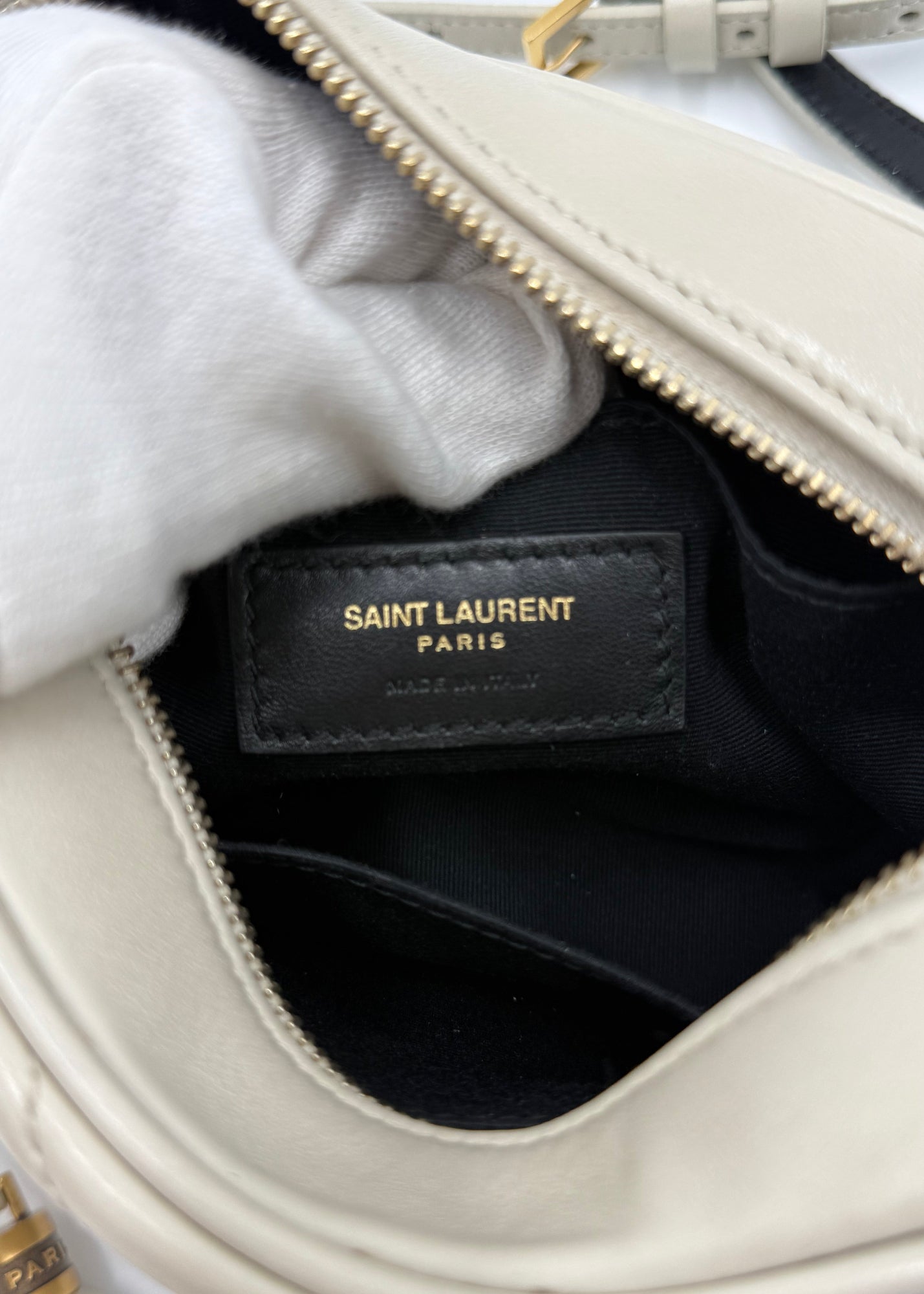 Saint Laurent Marsupio Lou Camera Crema