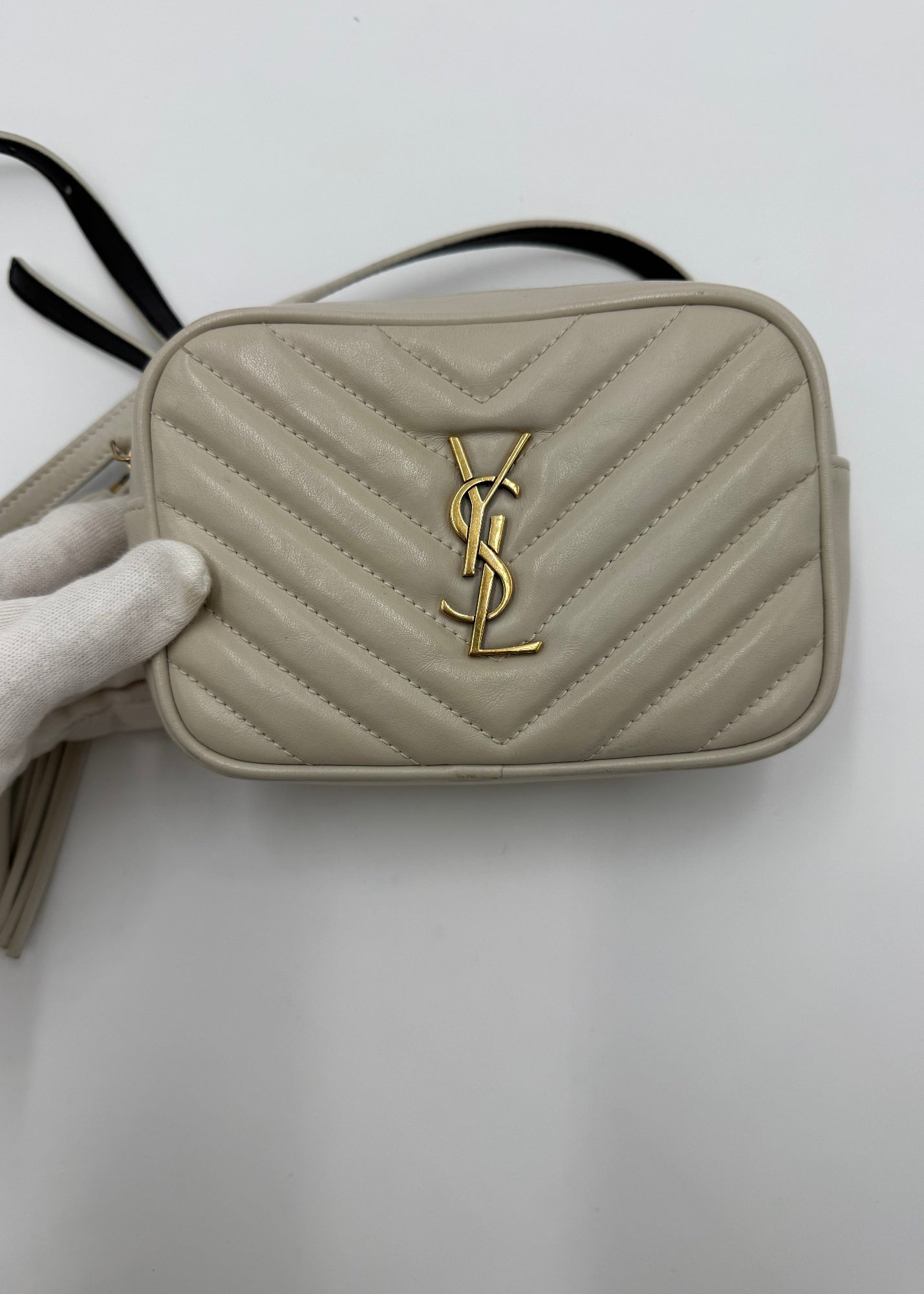 Saint Laurent Marsupio Lou Camera Crema