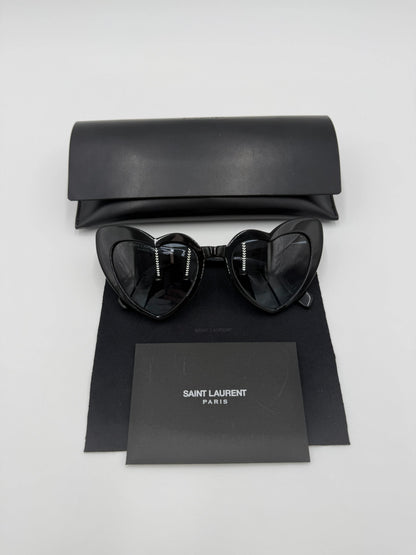Saint-Laurent-Occhiali-da-Sole-SL-181-Loulou-a-Cuore-Nero-69306012205380 - Pally Vintage Closet