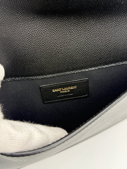 Saint-Laurent-Pochette-Uptown-Pelle-Goffrata-Grain-de-Poudre-Nera-68772122427716 - Pally Vintage Closet