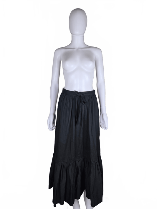 Saint Laurent Rive Gauche Gonna Maxi Vintage Peasant Nera - Pally Vintage Closet