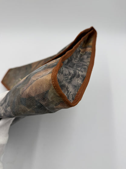 Salvatore Ferragamo Clutch Vintage in Cotone Stampa Jungle Marrone - Pally Vintage Closet