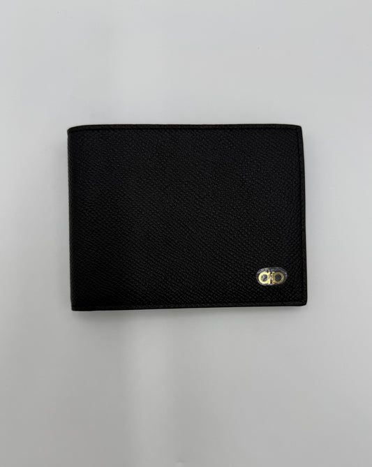 Salvatore Ferragamo Portafoglio Bi-Fold Gancini Nero - Pally Vintage Closet