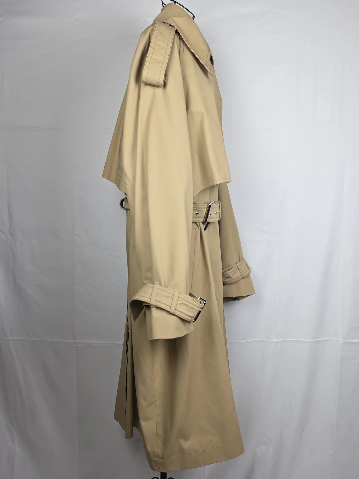 Sportmax-Trench-Double-Breasted-in-Gabardine-di-Cotone-Beige-70133991407940 - Pally Vintage Closet