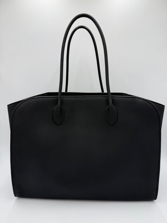 The Row Borsa Tote Marlo in Pelle Granulata Nera