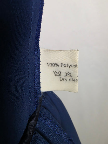 Thierry Mugler Abito Vintage Architectural Power Dressing Blu e Bianco - Pally Vintage Closet