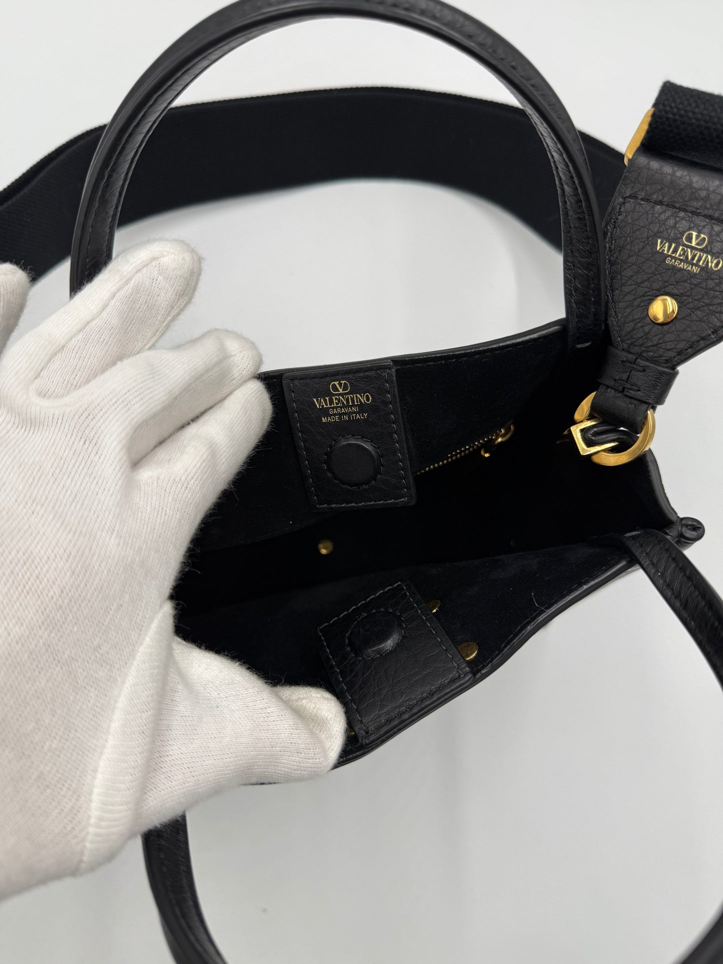 Valentino Garavani Borsa All Time Mini Tote in Pelle Nera - Pally Vintage Closet