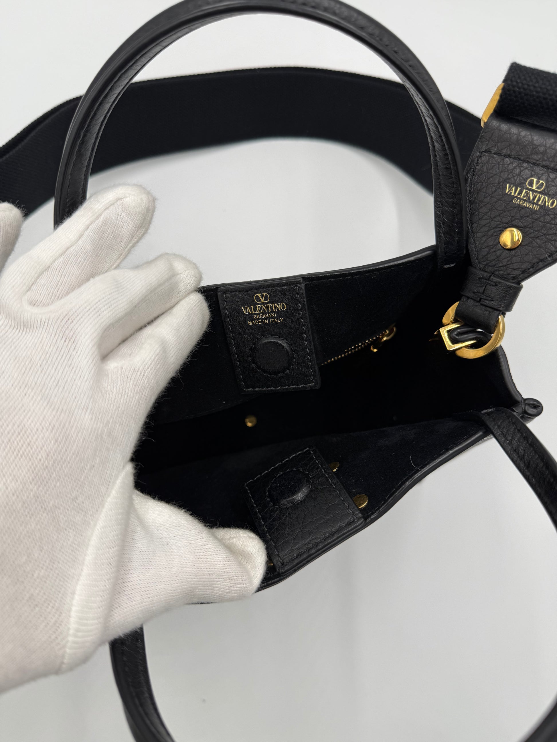 Valentino Garavani Borsa All Time Mini Tote in Pelle Nera - Pally Vintage Closet