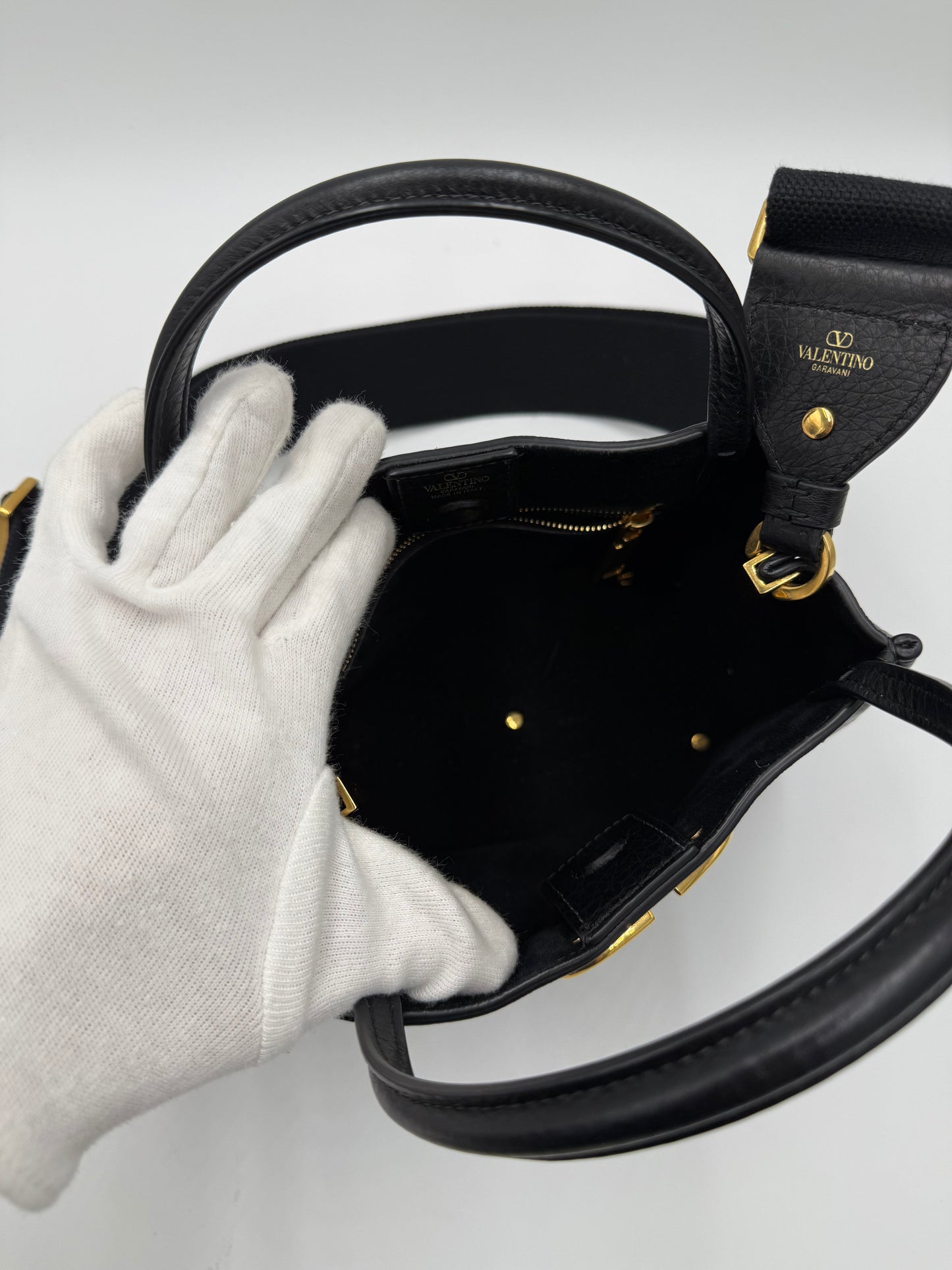 Valentino Garavani Borsa All Time Mini Tote in Pelle Nera - Pally Vintage Closet