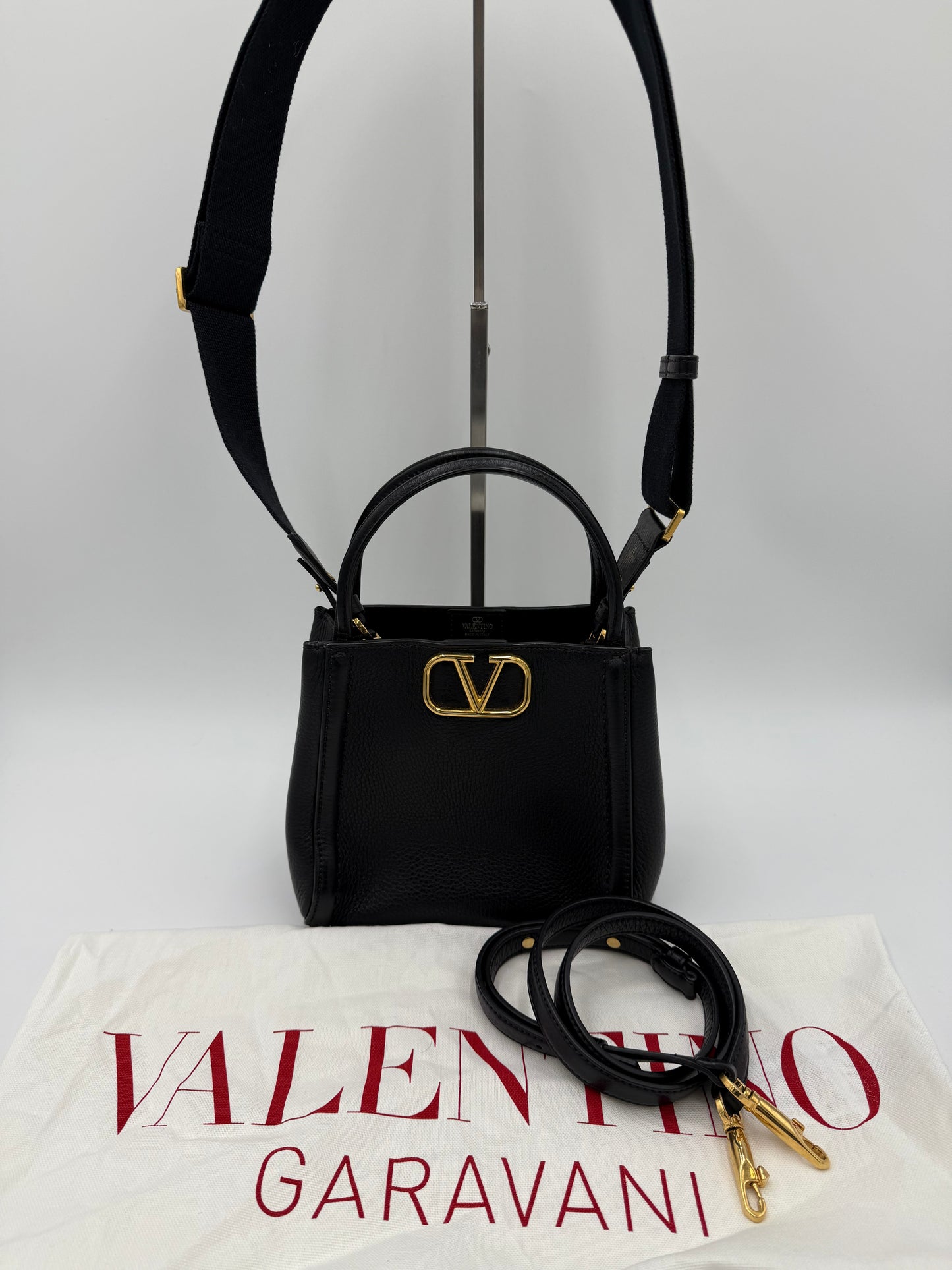 Valentino Garavani Borsa All Time Mini Tote in Pelle Nera - Pally Vintage Closet