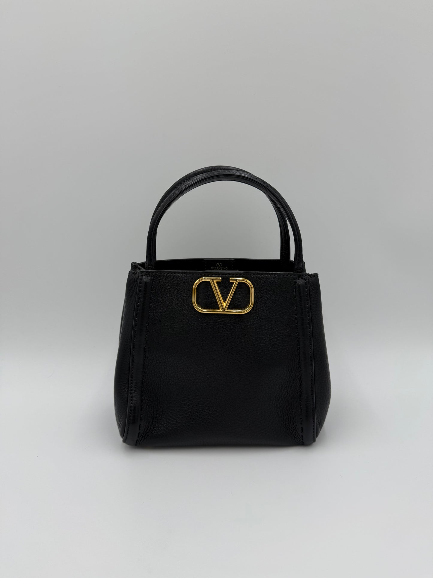 Valentino Garavani Borsa All Time Mini Tote in Pelle Nera - Pally Vintage Closet