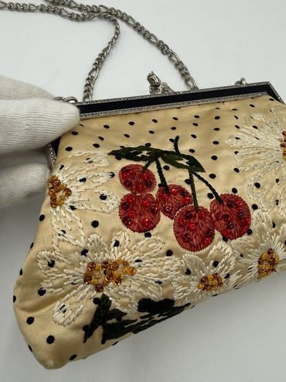 Valentino-Garavani-Borsa-Gioiello-Vintage-con-Ricami-Floreali-e-Ciliegie-Avorio-70314505503044 - Pally Vintage Closet