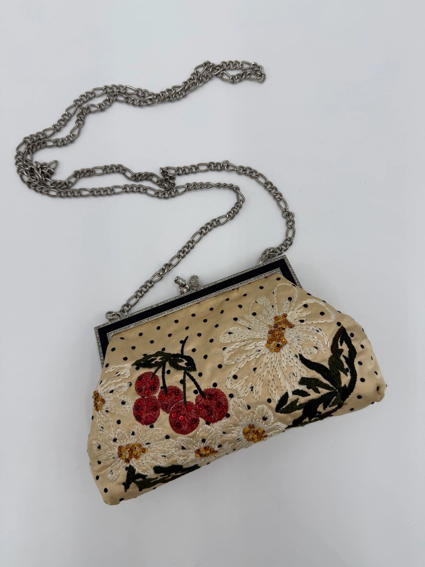 Valentino-Garavani-Borsa-Gioiello-Vintage-con-Ricami-Floreali-e-Ciliegie-Avorio-70314505568580 - Pally Vintage Closet