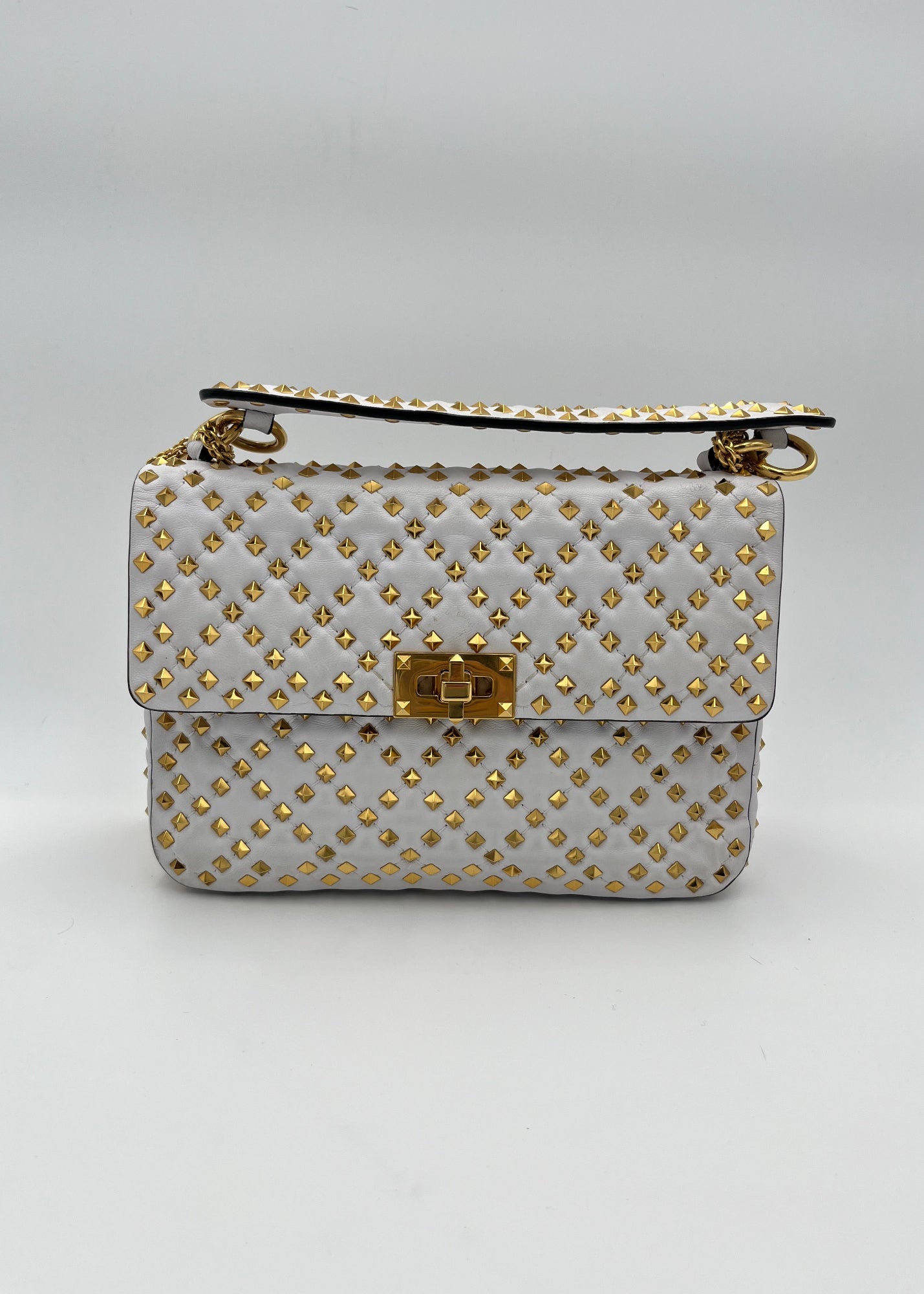 Valentino Garavani Borsa Rockstud Spike Limited Edition Media Bianca