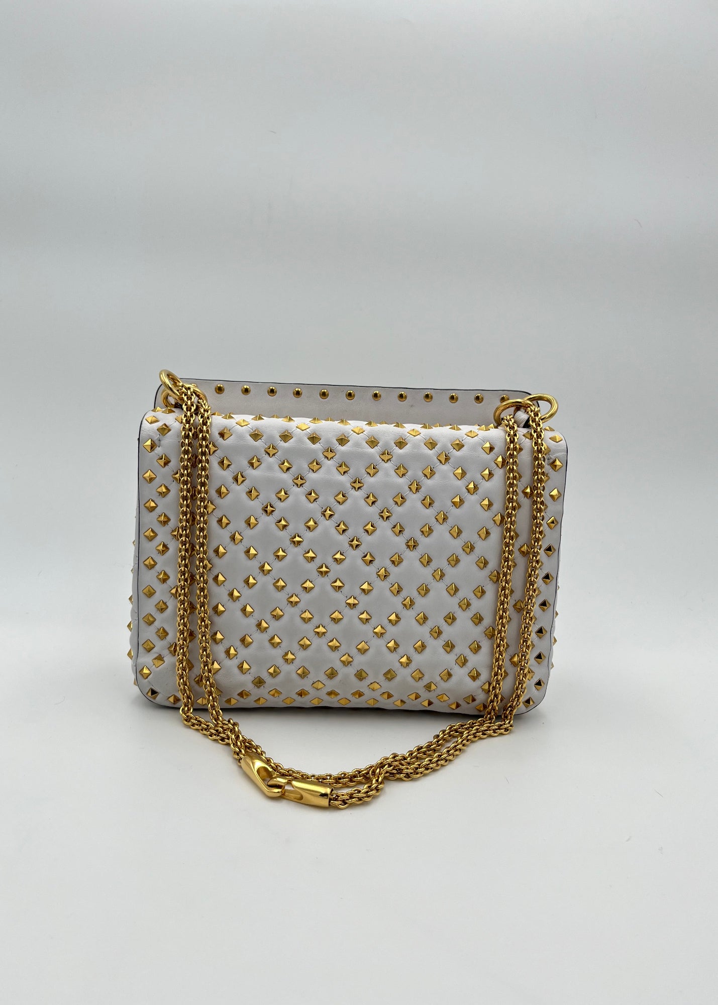 Valentino Garavani Borsa Rockstud Spike Limited Edition Media Bianca