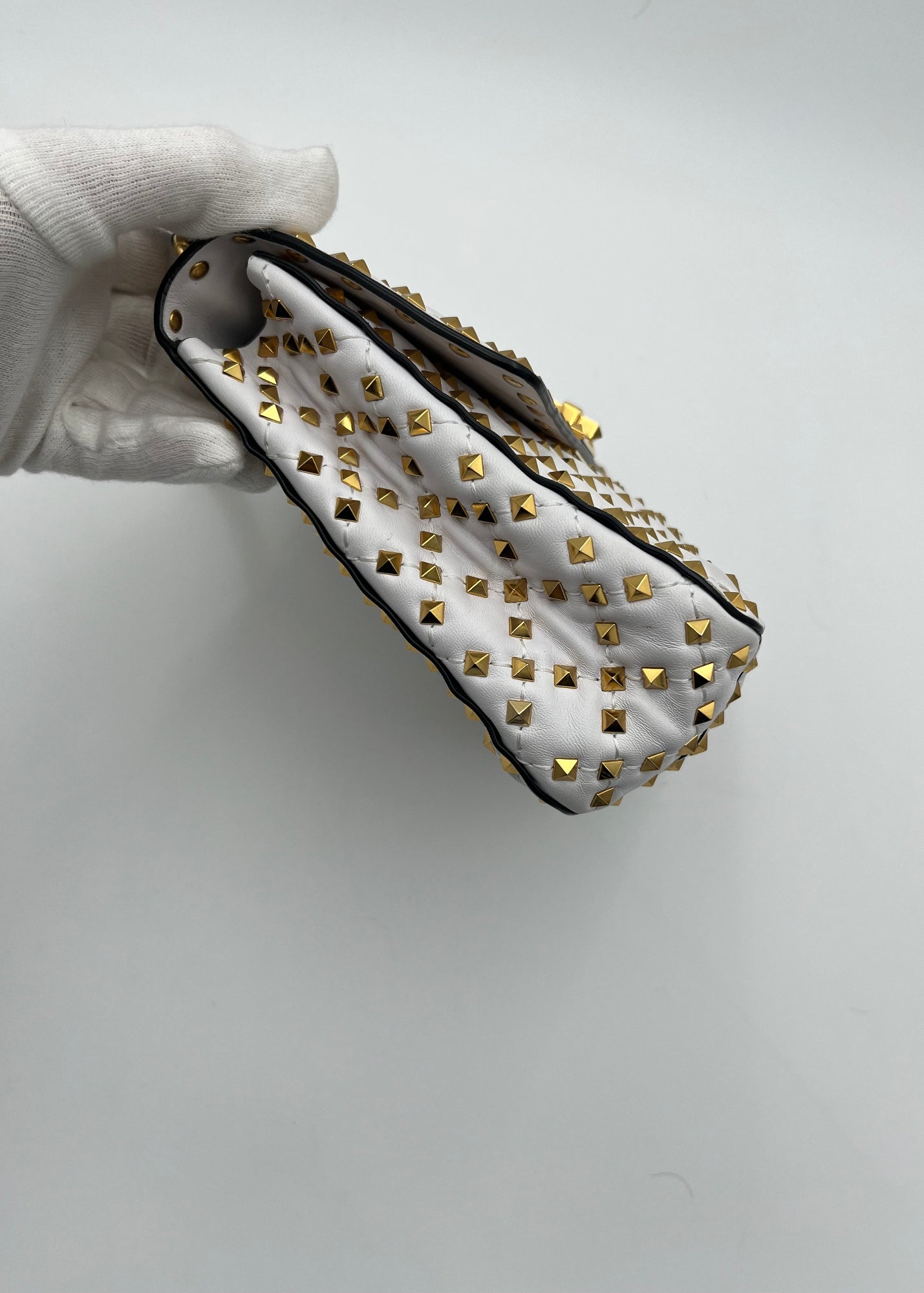 Valentino Garavani Borsa Rockstud Spike Limited Edition Media Bianca