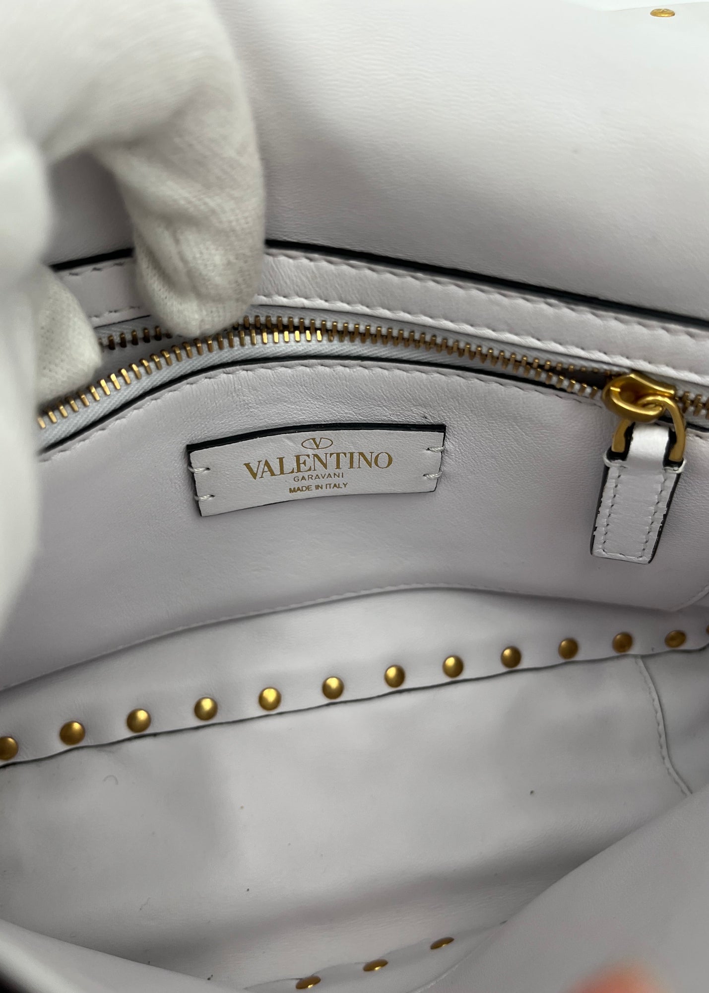 Valentino Garavani Borsa Rockstud Spike Limited Edition Media Bianca