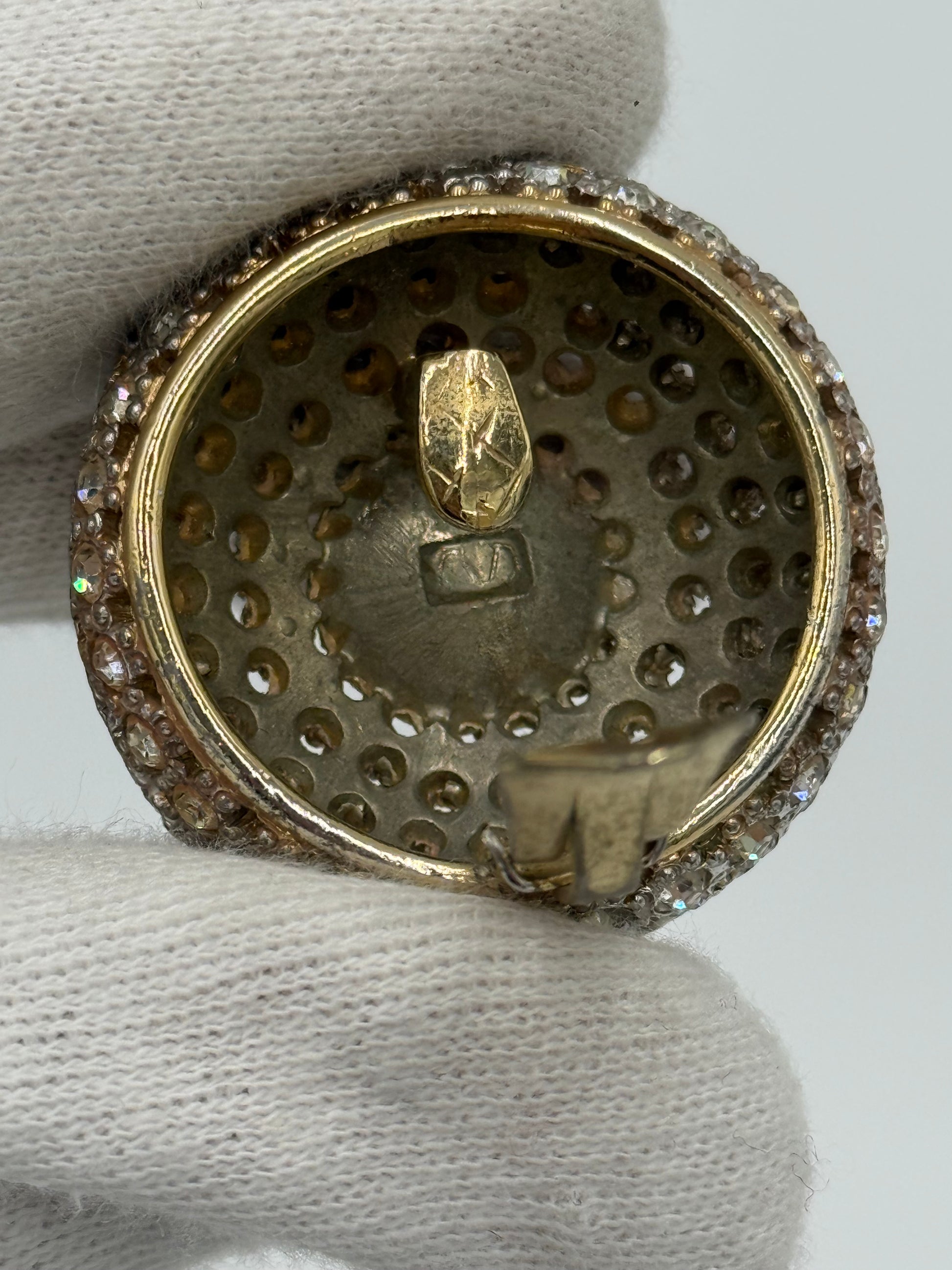 Valentino Garavani Orecchini Vintage Pavé di Cristalli Design a Cupola - Pally Vintage Closet