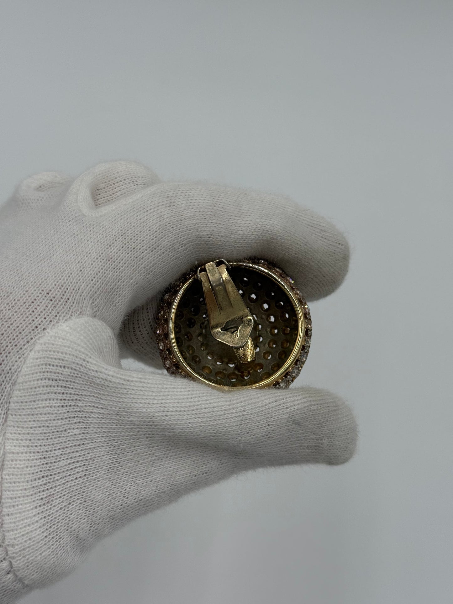 Valentino Garavani Orecchini Vintage Pavé di Cristalli Design a Cupola - Pally Vintage Closet