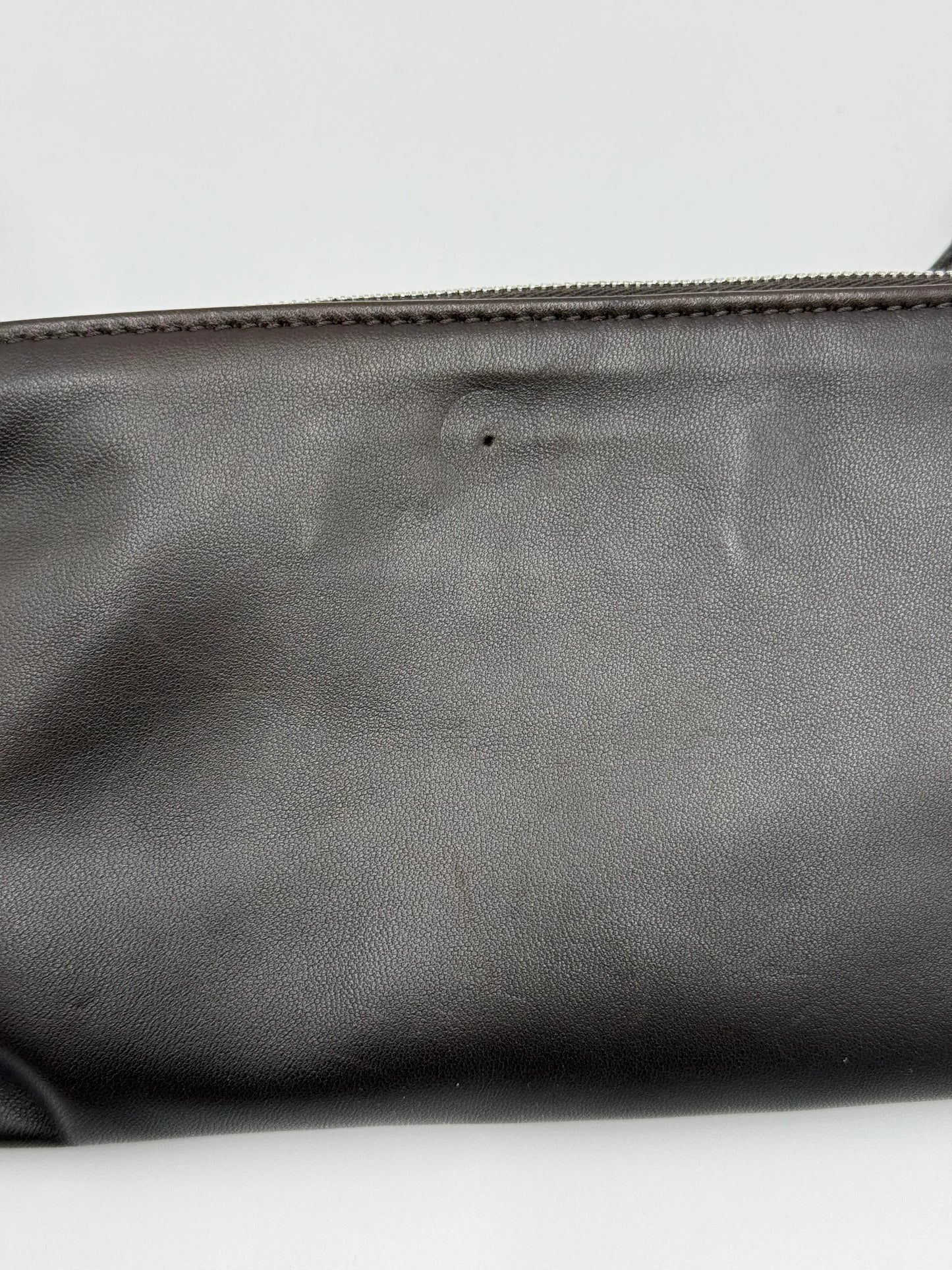 Valentino-Garavani-Pochette-Vintage-in-Pelle-Marrone-con-Ricamo-in-Turchese-70125805699396 - Pally Vintage Closet