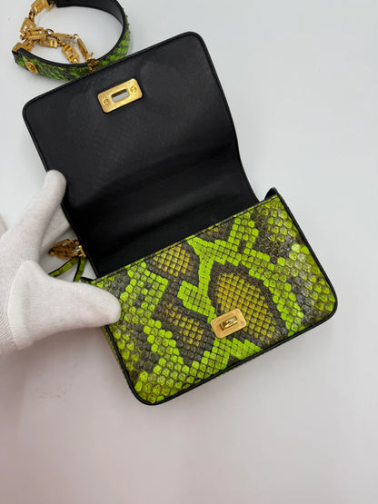 Versace-Borsa-a-Tracolla-Tribute-Icon-in-Pelle-Esotica-Verde-Neon-68618930225476 - Pally Vintage Closet