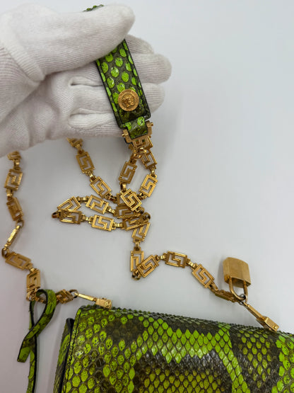 Versace-Borsa-a-Tracolla-Tribute-Icon-in-Pelle-Esotica-Verde-Neon-68618930454852 - Pally Vintage Closet