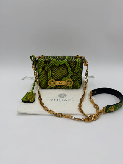 Versace-Borsa-a-Tracolla-Tribute-Icon-in-Pelle-Esotica-Verde-Neon-68618930585924 - Pally Vintage Closet