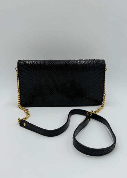 Versace-Borsa-a-Tracolla-Tribute-in-Pitone-Nero-e-Dettagli-Gold-70563876831556 - Pally Vintage Closet