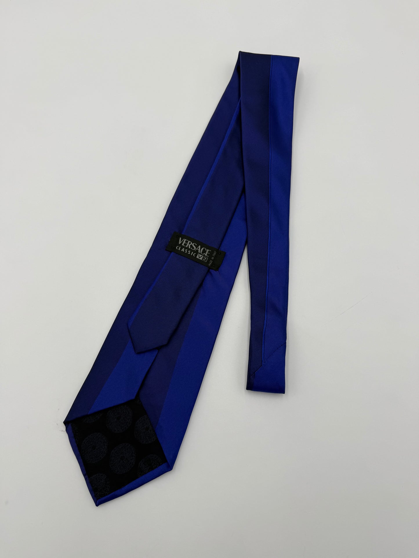 Versace Classic V2 Cravatta Vintage Blu Elettrico e Navy - Pally Vintage Closet