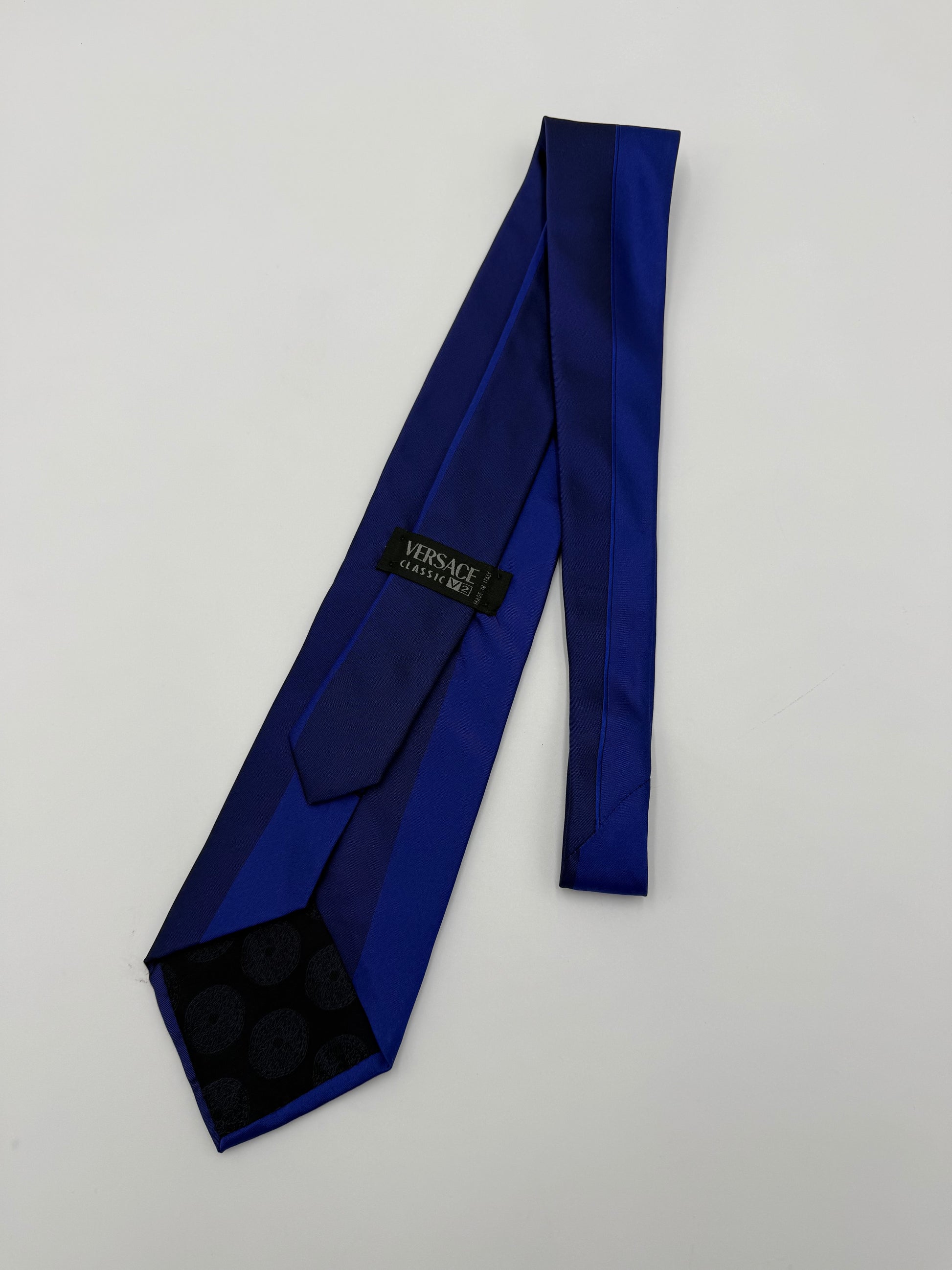 Versace Classic V2 Cravatta Vintage Blu Elettrico e Navy - Pally Vintage Closet