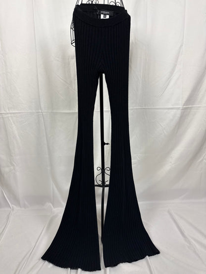 Versace Completo Ribbed in Maglia con Dettagli Cut-Out e Bottoni Medusa Nero - Pally Vintage Closet