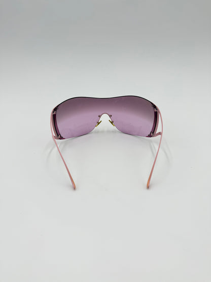 Versace Occhiali da Sole Vintage Mask Y2K Rosa - Pally Vintage Closet
