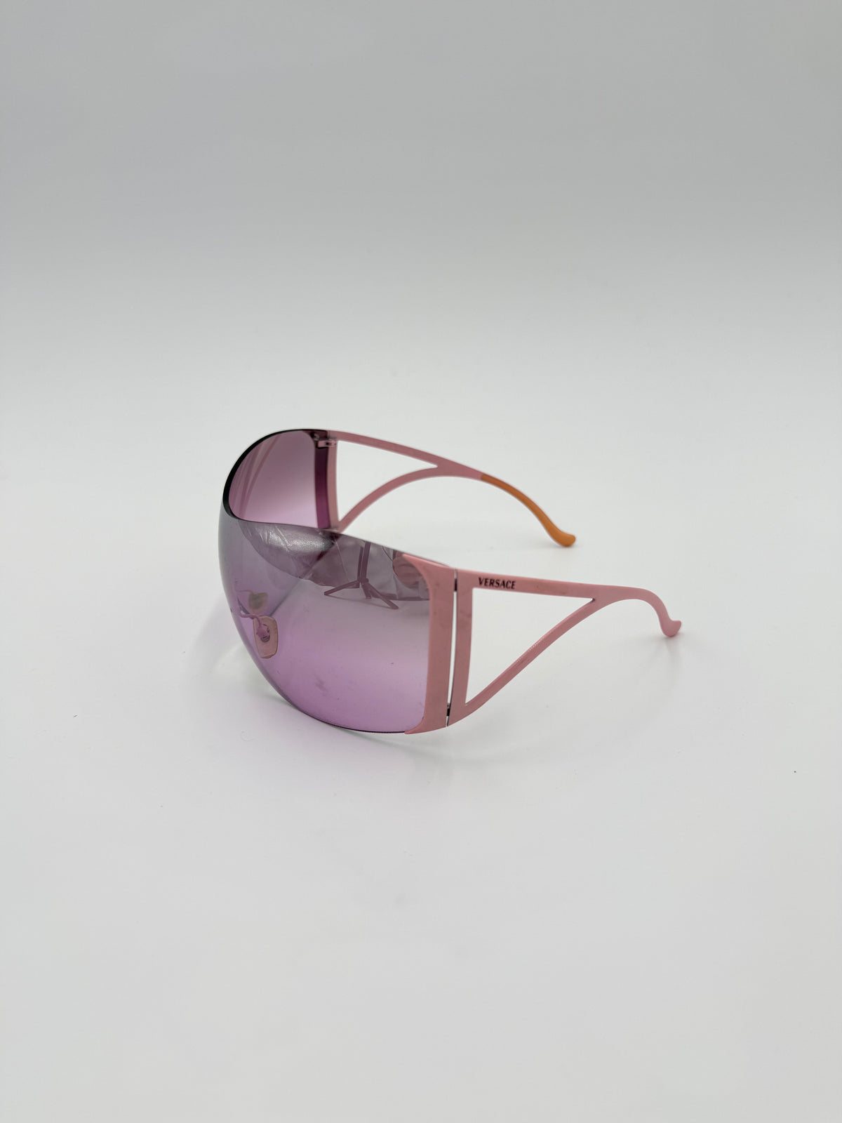 Versace Occhiali da Sole Vintage Mask Y2K Rosa - Pally Vintage Closet