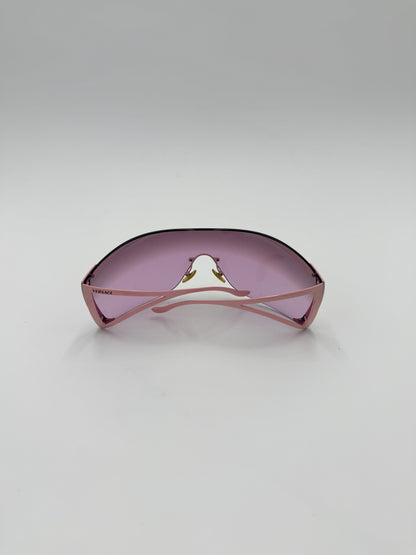 Versace Occhiali da Sole Vintage Mask Y2K Rosa - Pally Vintage Closet