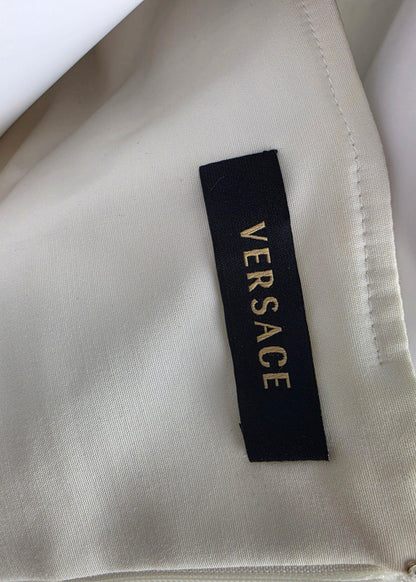 Versace Tutina Corta a Fascia in Cotone e Viscosa Bianca