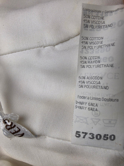 Versace Tutina Corta a Fascia in Cotone e Viscosa Bianca