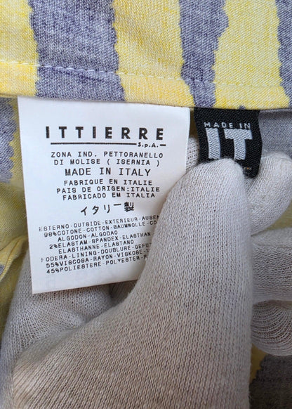 Versus Gianni Versace Completo Vintage in Cotone Giallo e Viola con Paillettes - Pally Vintage Closet